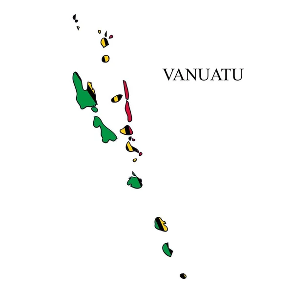 Illustration Vectorielle Carte Vanuatu Économie Mondiale Pays Célèbre Océanie Île — Image vectorielle