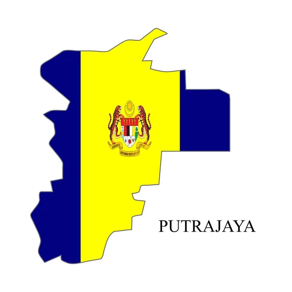 Putrajaya Mapa Ilustração Vetorial Cidade Malásia Estado Malásia —  Vetores de Stock