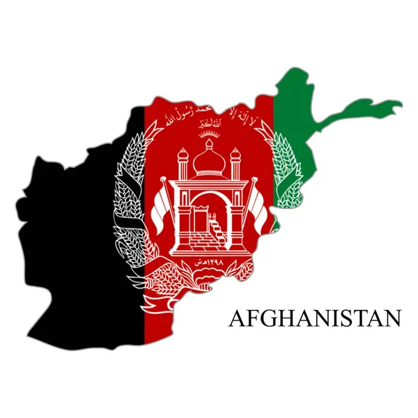 Afghanistan Karta Vektor Illustration Den Globala Ekonomin Berömt Land Sydasien — Stock vektor
