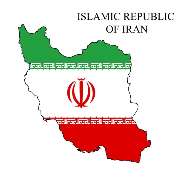 イラン地図ベクトル図 世界経済 有名な国 中東だ 西アジア — ストックベクタ