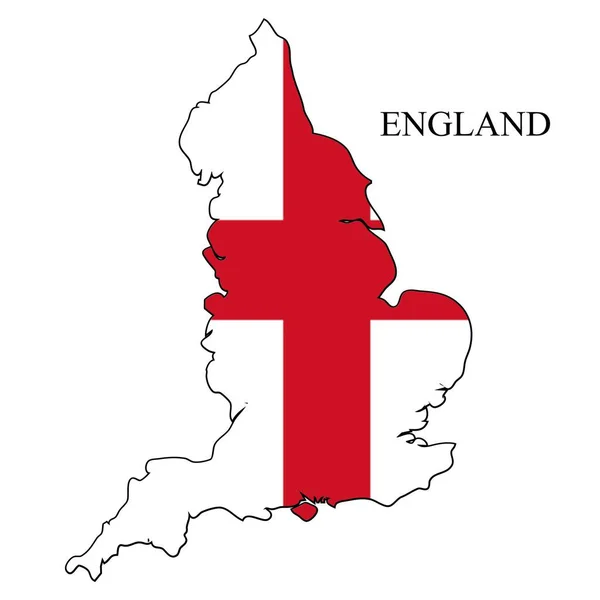 England Kartenvektorillustration Weltwirtschaft Bekanntes Land Nordeuropa Europa Region Großbritannien — Stockvektor