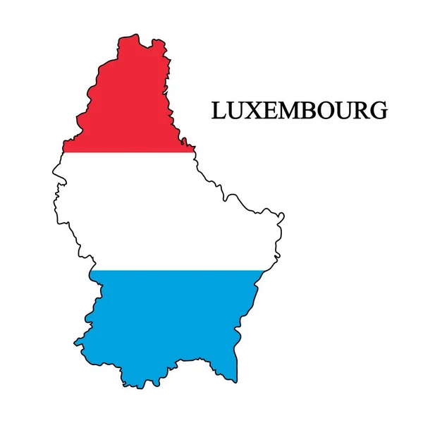 Luxembourg Illustration Vectorielle Carte Économie Mondiale Pays Célèbre Europe Ouest — Image vectorielle