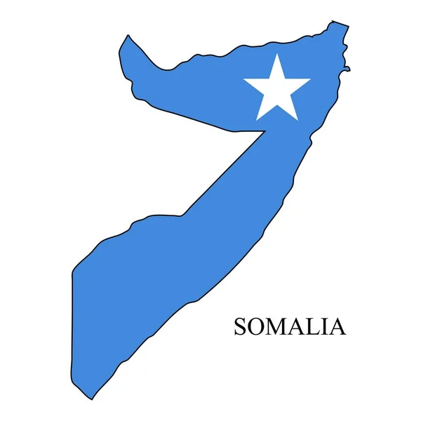 Somalia Mapa Vector Ilustración Economía Global País Famoso África Oriental — Archivo Imágenes Vectoriales
