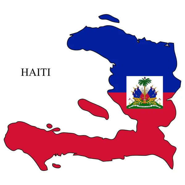 Vektorová Ilustrace Mapy Haiti Globální Ekonomika Slavná Země Karibik Latinská — Stockový vektor