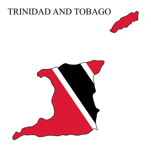 Trinidad Tobago Ilustração Vetorial Mapa Economia Global País Famoso Caraíbas —  Vetores de Stock