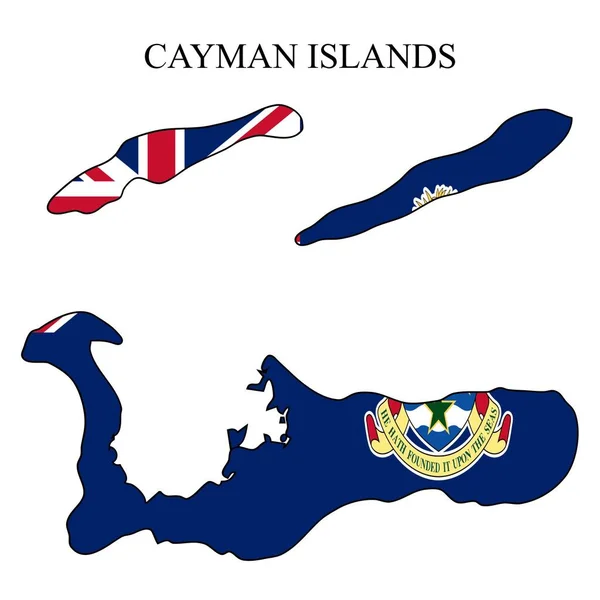 ケイマン諸島地図ベクトル図 世界経済 有名な国 カリブ海だ ラテンアメリカ アメリカ — ストックベクタ