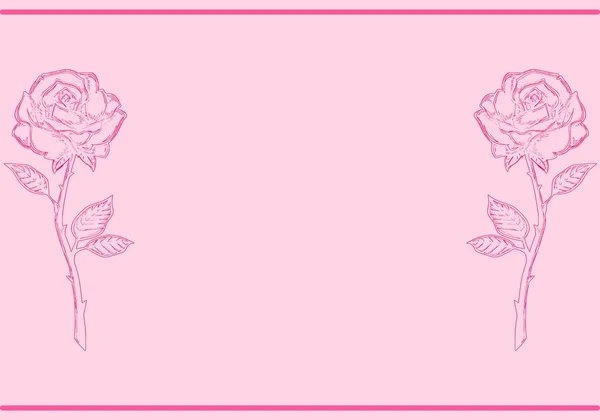 Rose Flower Backgrounds Template Vector Illustration Graphic Design —  Vetores de Stock