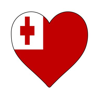 Tonga Kalp Şekli Bayrağı. Tonga 'yı seviyorum. Tonga Vektör Resimlerini Ziyaret Et Grafik Tasarımı.