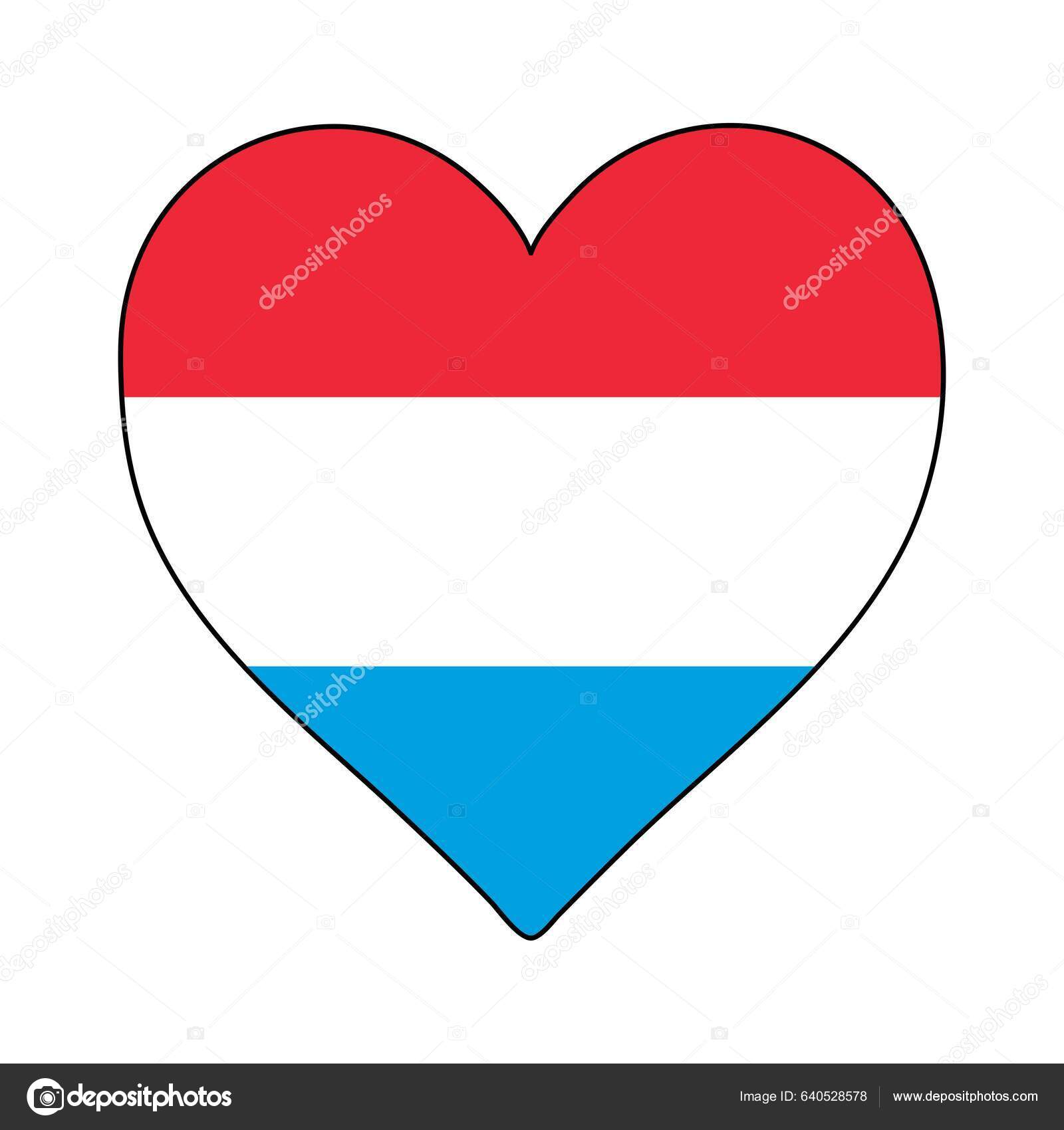 Luxemburg Herzförmige Flagge Liebe Luxemburg Besuchen Sie Luxemburg  Westeuropa Europa Stock-Vektorgrafik von ©DegreeStudio 640528578