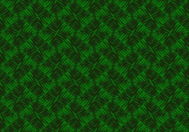 Yeşil Yaprak Mozaik Döşemeler Arkaplan Tasarımı Sanatı. Kusursuz desen. Mozaik. Geometri. Vektör İllüstrasyon Grafik Tasarımı.