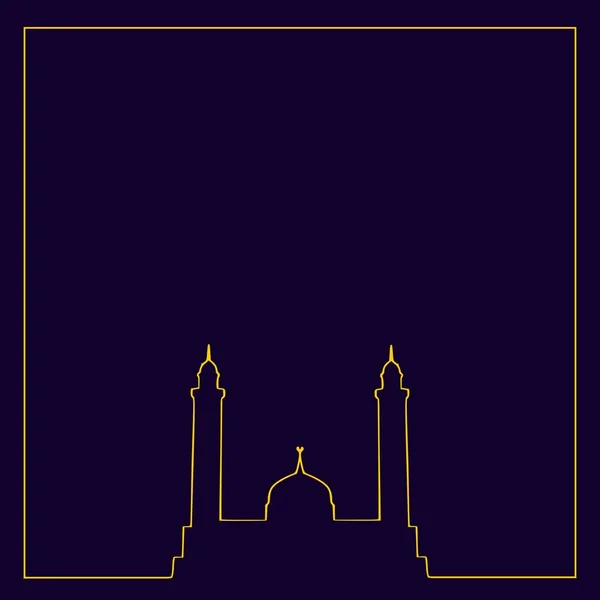 Ramadan Eid Mubarak Con Modello Sfondo Blu Illustrazione Vettoriale Graphic — Vettoriale Stock