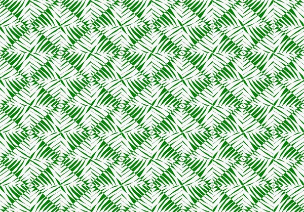 Groene Blad Patroon Mozaïek Tegels Design Art Voor Achtergronden Naadloos — Stockvector