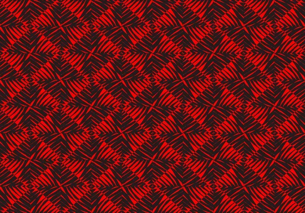 Rote Und Schwarze Blatt Muster Mosaik Fliesen Design Kunst Für — Stockvektor