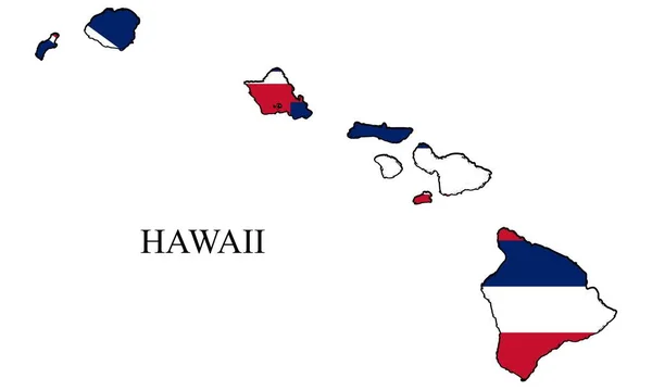 Ilustracja Wektora Hawajów Globalna Gospodarka Stan Ameryce Ameryka Północna Stany — Wektor stockowy