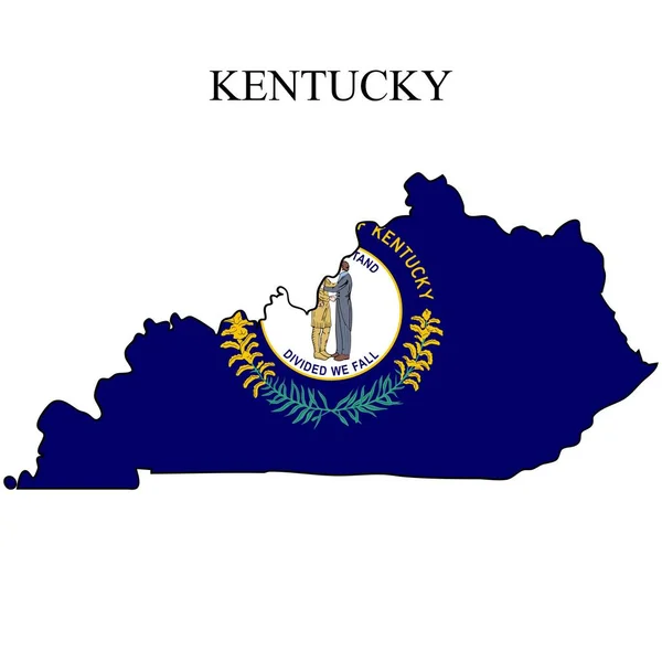 Illustration Vectorielle Carte Kentucky Économie Mondiale État Amérique Amérique Nord — Image vectorielle