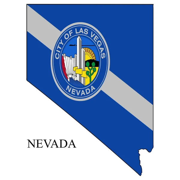 Nevada Térkép Vektor Illusztráció Globális Gazdaság Amerikai Állam Észak Amerika — Stock Vector