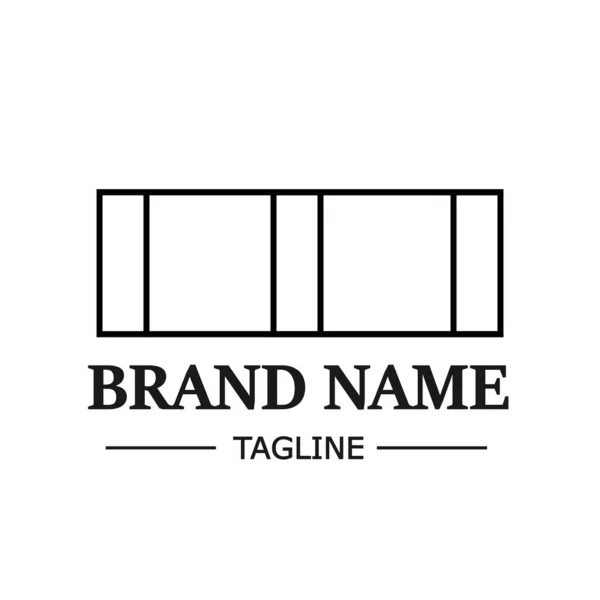 简单的最小商业标识矢量插图白色背景 公司标志 — 图库矢量图片