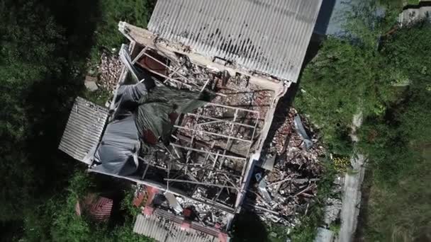 Vedere Sus Casei Distruse — Videoclip de stoc