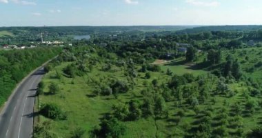 Güzel kırsal kesimin kuş bakışı görüntüsü