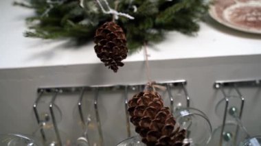 Restoranda Noel süslemeleri.