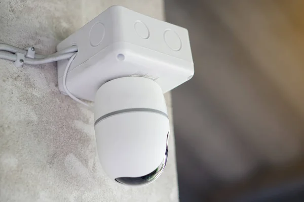 Mini Système Caméra Sécurité Cctv Installé Sur Mur Concept Dispositif — Photo