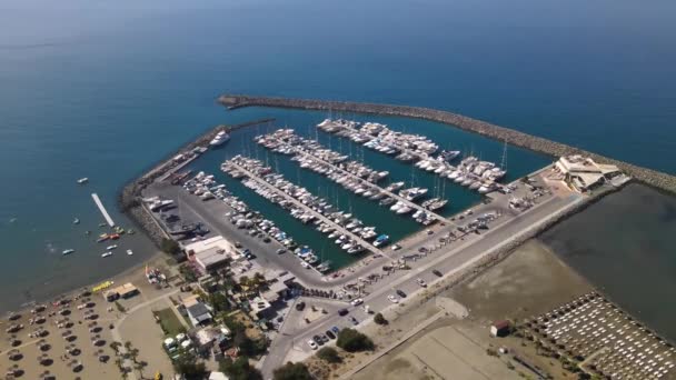 Wspaniały Widok Lotu Ptaka Miasto Limassol Cypr Nagranie Drona Pokazujące — Wideo stockowe