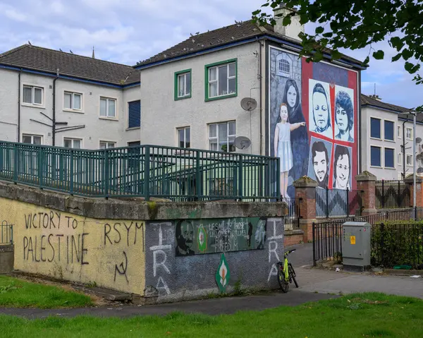 Derry 'nin Bogside bölgesindeki duvar resimleri. Yüksek kalite fotoğraf