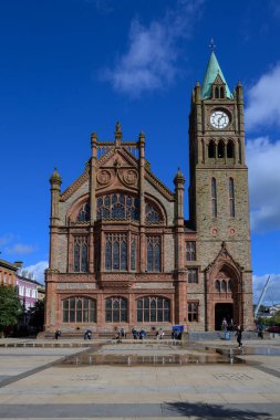 View of Derry Guildhall close to the city walls. High quality photo clipart