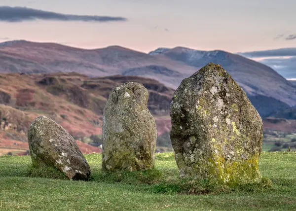 Keswicks 'in ünlü Castlerigg Taş Çemberi manzarası. Yüksek kalite fotoğraf