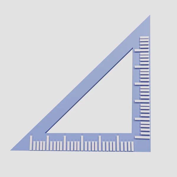 Иконка Офисных Принадлежностей Иллюстрация Линейка Треугольника — стоковое фото