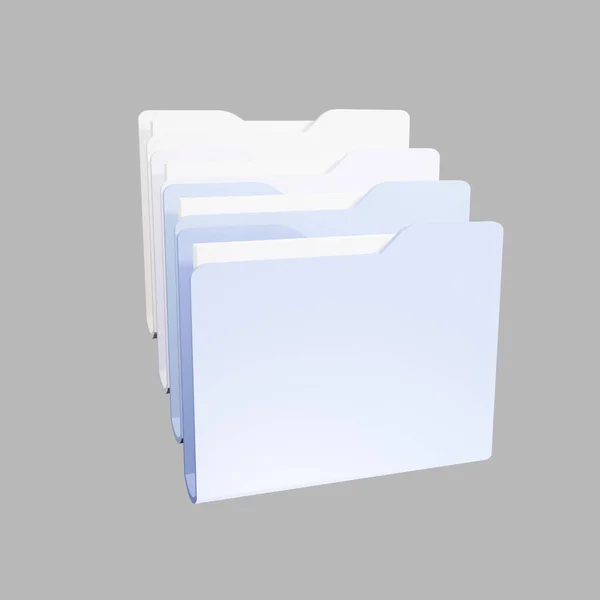 office supplies icon 3d illustration, files collection