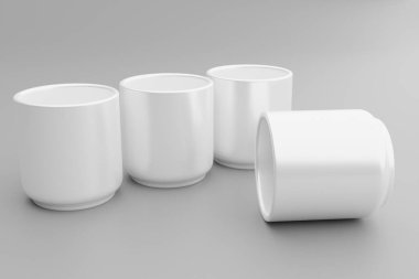 Beyaz kupa modeli. Kupa boş maketi