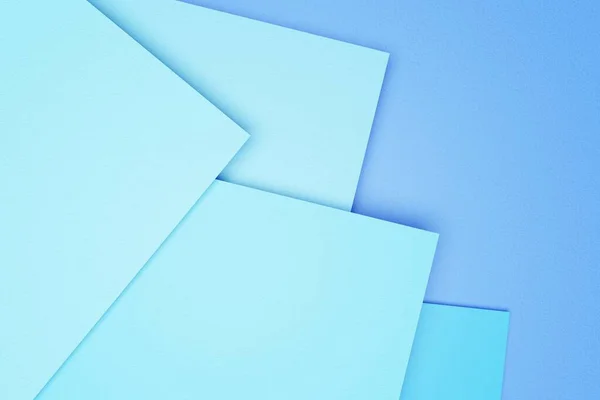 Синій Пастельний Кольоровий Паперовий Геометричний Плоский Фон — стокове фото