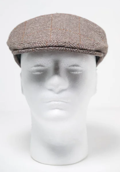 Kent 012023 Een Traditionele Britse Ierse Tweed Platte Cap Old — Stockfoto