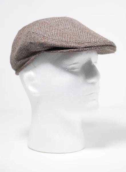 Kent 012023 Een Traditionele Britse Ierse Tweed Platte Cap Old — Stockfoto