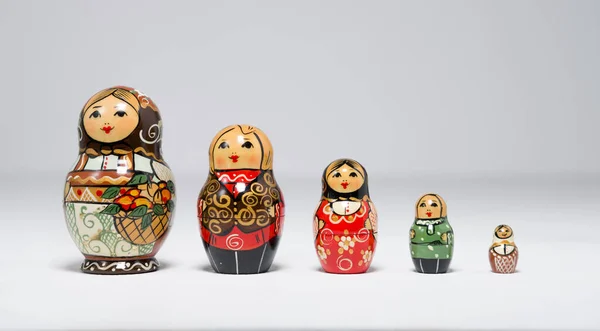 Кент Сша 2023 Комплект Дюймовой Старинной Русской Матрешки Nesting Dolls — стоковое фото