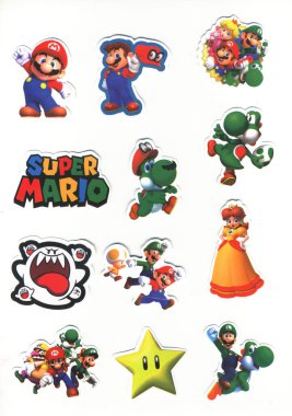 Kent, uk 01.01.2024 büyük bir Nintendo Super Mario Kardeşler koleksiyon etiketi paketi. Nintendo eğlence sisteminden dünyaca ünlü ikonik bilgisayar oyunu simgeleri.