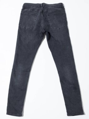 Kent, İngiltere, 01.01.2023 Black rustic Topman Spray on Jeans Skinny Black. Ünlü ikonik Amerikan kotları sokak kıyafetleri Mens Blue Denim Slim Straight Jeans 