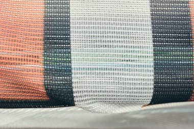 Moda endüstrisinde sığ bir alan teftişi ve test derinliği. Hassas beyaz kumaş endüstrisi. Pamuk ve tekstil fabrikası.. 