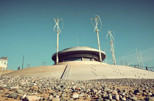 stock image cleveleys, uk 03.05.2021 Cleveleys promenade is the location for the new star wars disney series, Andor. The promenade location for all filming, including Anchorsholme. Star wars fans location.