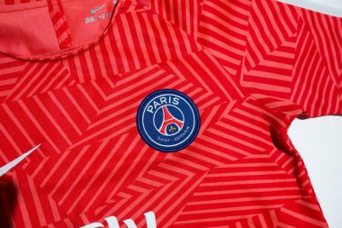 Kent, İngiltere 01.01.2023 Paris Saint Germain Maç Öncesi Jersey 2016 - 2017 Avrupa Fransa Futbol Kulübü. Antika futbol kulüpleri ana kara Avrupa.