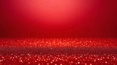 Canlandırılmış Soyut arkaplan ve Kaybolan Kırmızı Parçacıklar arka plan, doku ya da şablon tasarladı. Noel kırmızı arka planı. Uzayda fütürist ışıltı. Yüksek kaliteli FullHD görüntüler