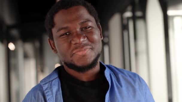 Portrait Happy African American Small Business Owner Millennial Black Male — Stock videók