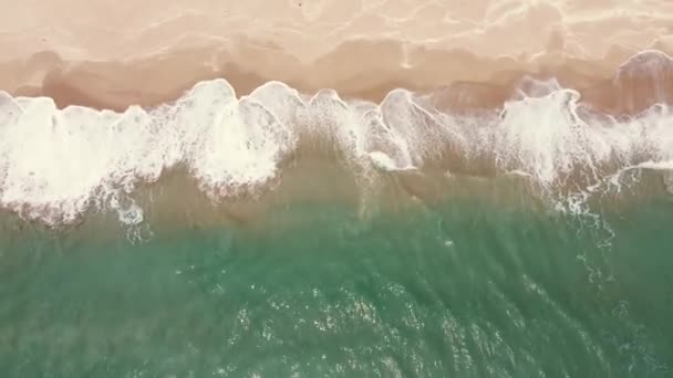 Paysage Marin Été Belles Vagues Eau Mer Bleue Dans Une — Video