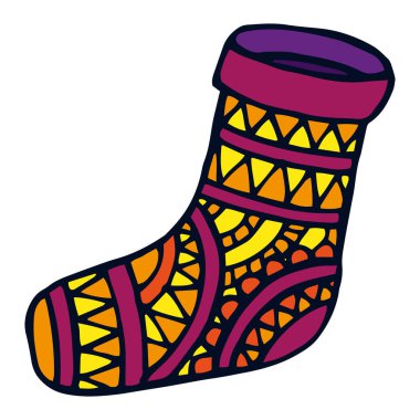 Parlak bir çorap veya botun vektör çizimi