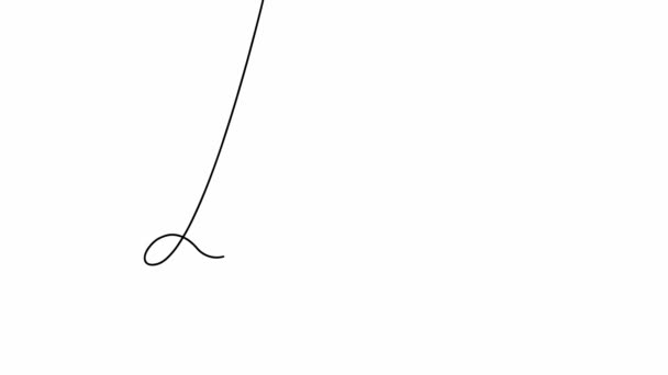 Love Self Drawing Simple Animation Single Continuous Drawing One Line — Stockvideo