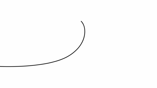 Two Hearts Drawn Line Continuous One Line Drawing Animation Two — Stockvideo