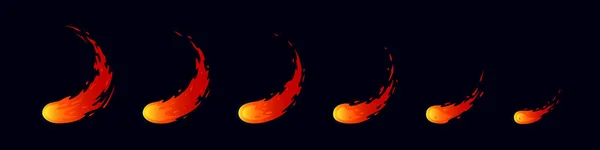 Attaque Épée Feu Sprite Sheet Attaque Rouge Feu Encerclez Flamme — Image vectorielle