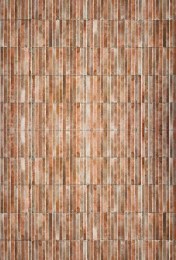 Duvar veya zemin kaplaması için çizgili fayanslar. Kahverengi tonlarda farklı renkte fayanslar. Doku