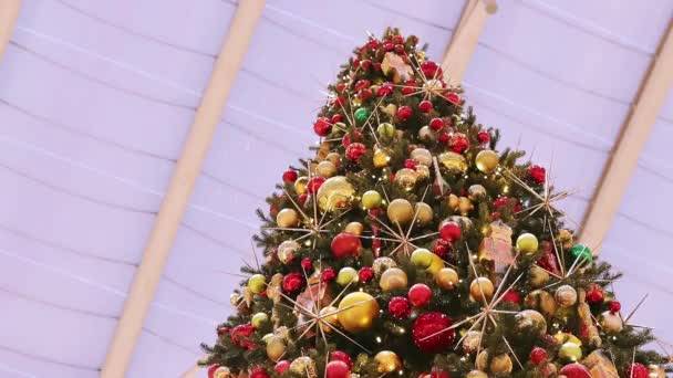 Kyiv Ukraina Desember 2023 Pohon Natal Pusat Perbelanjaan Dekorasi Dan — Stok Video